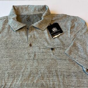 Rock and republic men’s short sleeve shirt, gray size medium